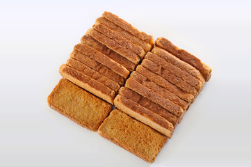 Tea Rusk, Crunchy, crispy dry biscuit, a famous breakfast snack.  