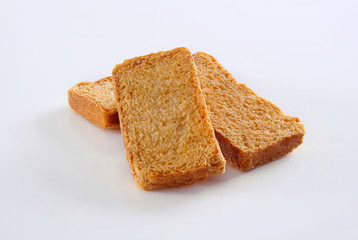 Tea Rusk, Crunchy, crispy dry biscuit, a famous breakfast snack.  