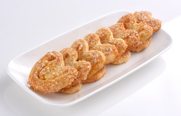 Puff Variety, Famous assorted puff snacks including sugar stick, vegetable/ chicken patties, french heart, plain pastry