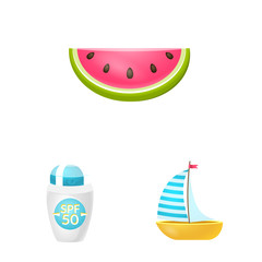Vector design of equipment and swimming icon. Collection of equipment and activity stock vector illustration.