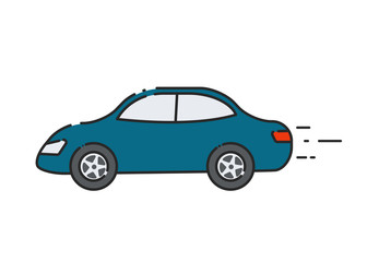 Car icon. Side view. Vector illustration Transport symbol