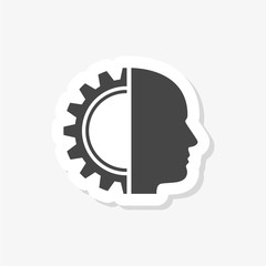 Cyborg icon, Robot sticker