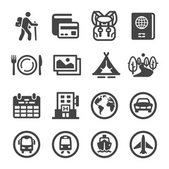 travel icon set