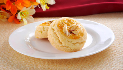 Nan Khatai, Crunchy & delicious shortbread cookies.