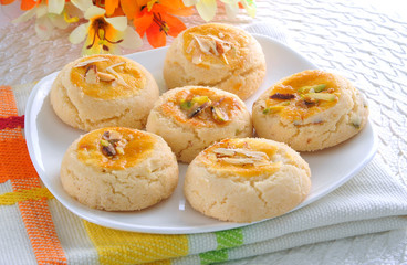 Nan Khatai, Crunchy & delicious shortbread cookies.