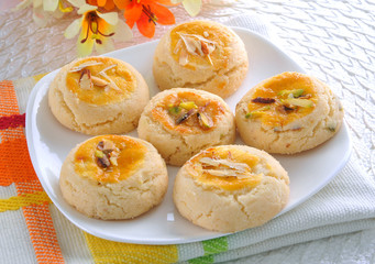 Nan Khatai, Crunchy & delicious shortbread cookies.