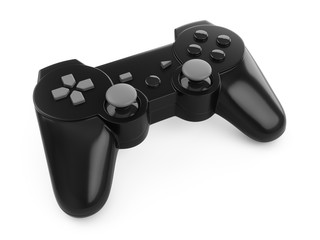 3d rendering video game controller on white background © julien
