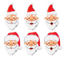Obraz na płótnie Canvas Santa Claus head set