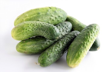 green cucumbers for tasty salad