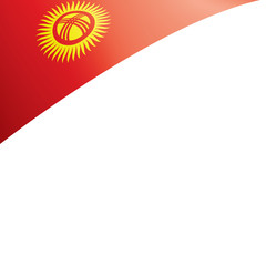 kirghizia flag, vector illustration on a white background