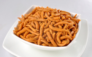SEV (Thick), Mota Sev, A Thick noodles like chrunchy snack preapred with gram flour and spices.