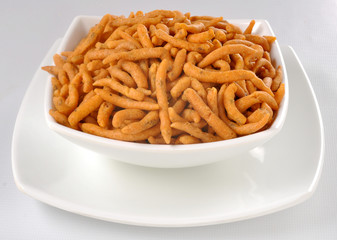 SEV (Thick), Mota Sev, A Thick noodles like chrunchy snack preapred with gram flour and spices.