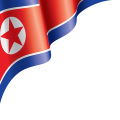 North Korea flag, vector illustration on a white background