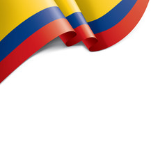 Colombia flag, vector illustration on a white background