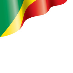 Congo flag, vector illustration on a white background