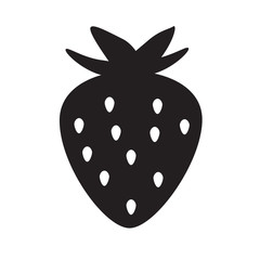 Strawberry icon on white background. flat style. Garden strawberry fruit icon for your web site design, logo, app, UI. Strawberry delicious fruits symbol.