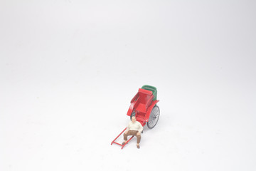 a Mini of vintage oriental rickshaw cab