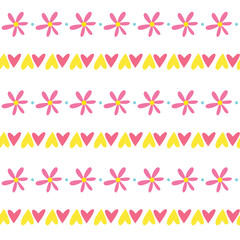 Cute hand drawn seamless boho style pattern