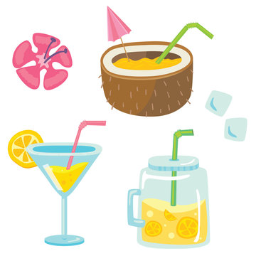 Summer cocktails set