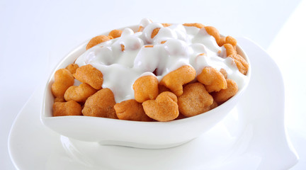 Dahi Bhallay, A yogurt base deleciuos street snack available with plain spicy, mix chat, papri, meethe & chana chaat 