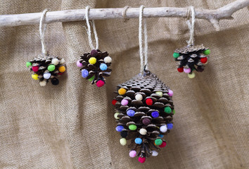 Handmade natural christmas ornaments