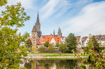 Fototapeta na wymiar Panorama view of Ulm, Germany