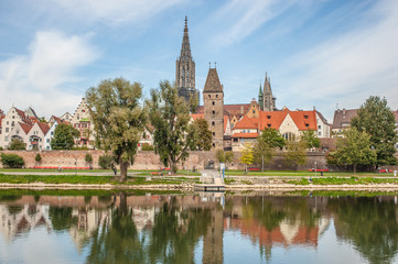 Obraz premium Panorama view of Ulm, Germany