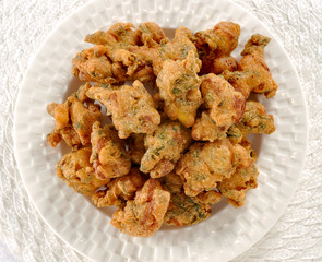 Pakora, a full nutrition spicy food with stuffed onion, chilli &  gram flour