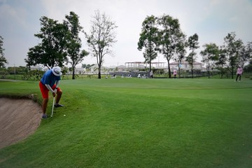 Golf is a sport that requires hard work.