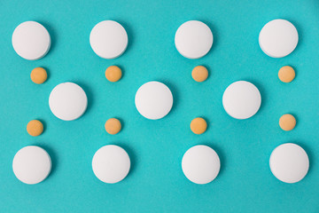 drugs, pills on different backgrounds