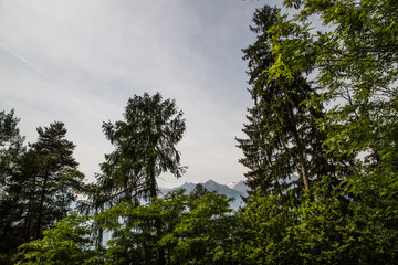 Obraz na płótnie Canvas view of mountaintops in south tyrol