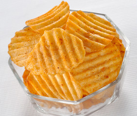 Salty Crispy Potato Chips prepared with best quality potato blended with spices to give more taste