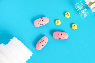 drugs, tablets with smiles