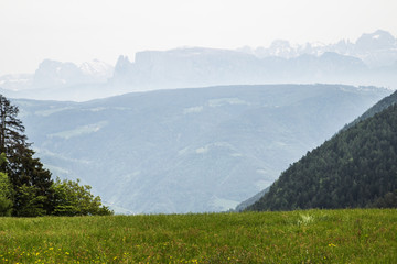 south tyrolian mountains in the distance