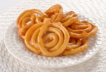 Jalebi, Hot & Crispy mouth watering juicy snack and sweets 