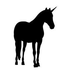Fototapeta na wymiar on white background, silhouette unicorn