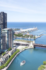 Navy Pier view. A Chicago Landmark.