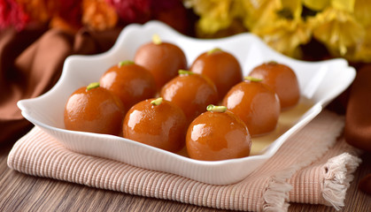 Gulab Jaman, Delicious milk solid balls soaked in sugar syrup