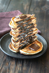 Chocolate stuffed pancakes