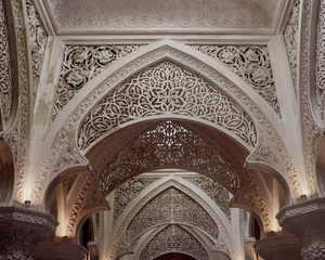 Architecture detail Monseratte Palace in Sintra