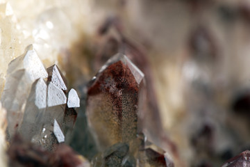Red quartz, the Beautiful mineral specimen quartz crystal