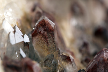 Red quartz, the Beautiful mineral specimen quartz crystal