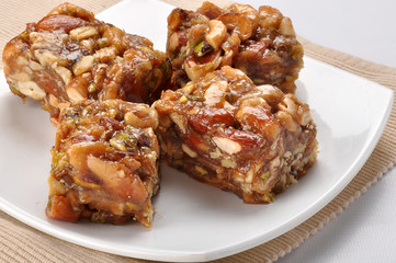 Mix Dry Fruit Halwa, Delicious sweet similar to nougat