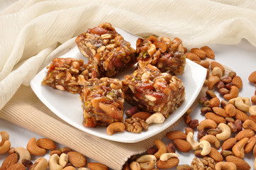 Mix Dry Fruit Halwa, Delicious sweet similar to nougat