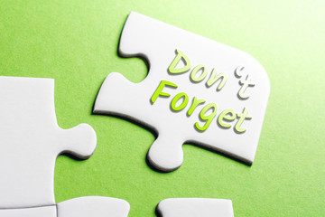 The Words Don't Forget In Missing Piece Jigsaw Puzzle