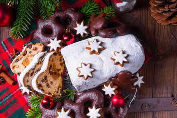 delicious dresdner christ stollen with marzipan and raisins