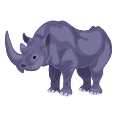 Rhino icon. Cartoon of rhino vector icon for web design isolated on white background