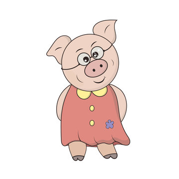 Web Girl or mother pig in glasses
