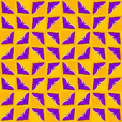 Halloween vector background with bats. Optical illusion of movement. Seamless pattern.