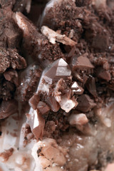 Red quartz, the Beautiful mineral specimen quartz crystal